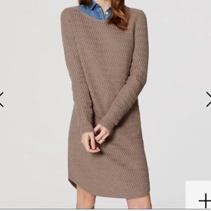 LOFT PETITE TEXTURED SWEATER DRESS